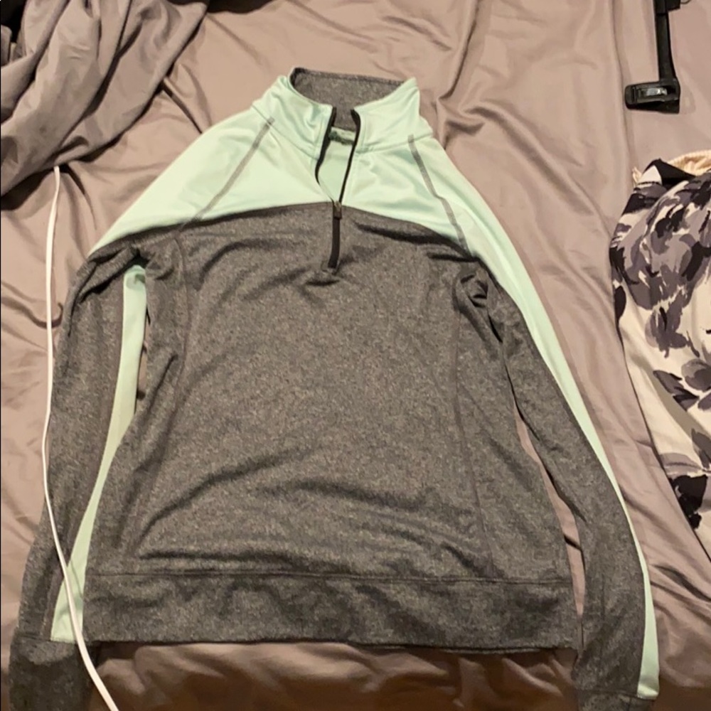 Gray and mint green long sleeve